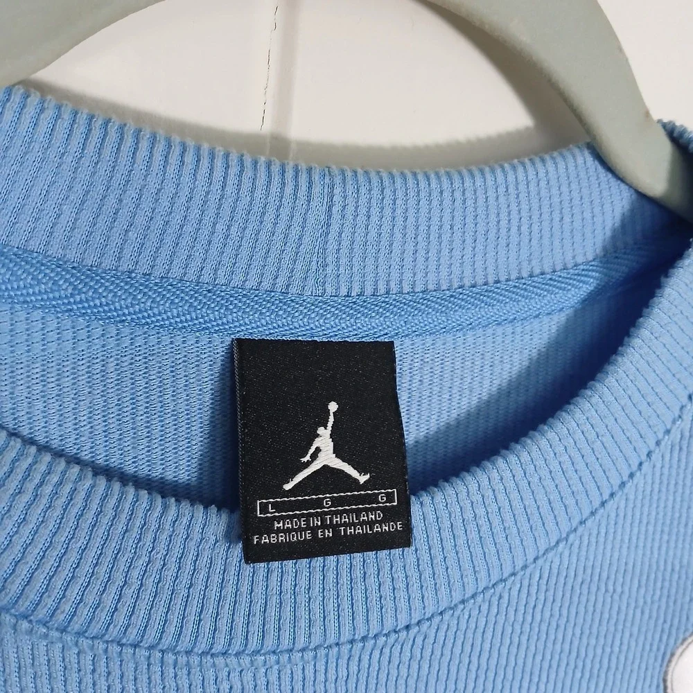 Jordan Light Blue Long Sleeve Tee with White Jumpman